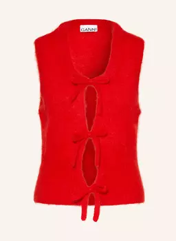 Свитер жилет Ganni, красный