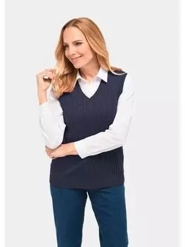 Свитер-жилет GOLDNER, цвет dunkelmarine