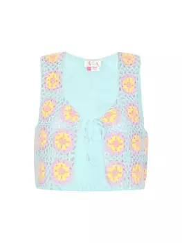 Свитер-жилет IZIA, цвет turquoise multicolor