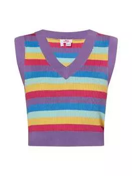 Свитер-жилет myMo, цвет violett mehrfarbig