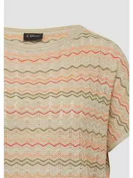 Свитер-жилет s.Oliver BLACK LABEL, цвет beige-mehrfarbig