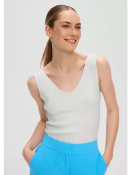 Свитер-жилет s.Oliver, кремовый