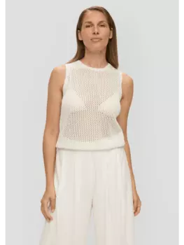 Свитер-жилет s.Oliver, кремовый