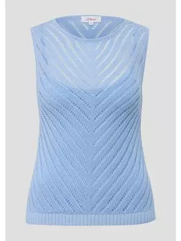 Свитер-жилет s.Oliver Strickpullunder keine rmellnge, синий