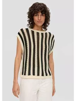 Свитер-жилет s.Oliver Strickpullunder keine rmellnge, черный