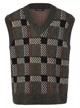 Свитер-Жилет с содержанием шерсти альпаки Fred Perry, белый