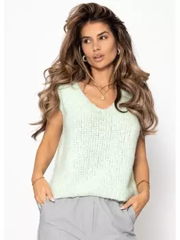 Свитер-жилет SASSYCLASSY, зеленый