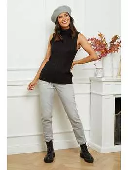 Свитер-жилет Soft Cashmere, черный