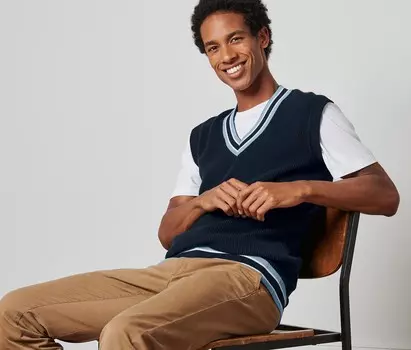 Свитер-жилет Tchibo, темно-синий