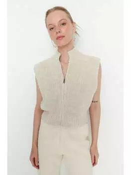 Свитер-жилет trendyol, кремовый