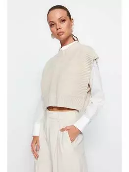 Свитер-жилет trendyol, кремовый