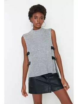 Свитер-жилет trendyol, светло-серый