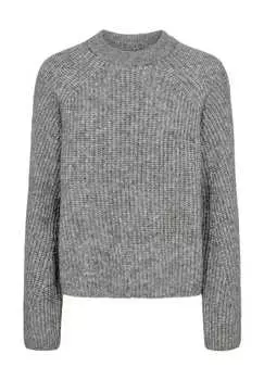 Свитер "зинди" шерстяной с круглым вырезом Nmph, розовый