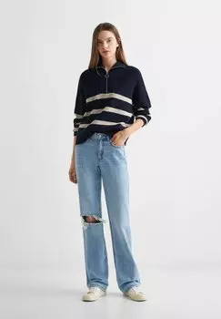 Свитер Zips Mango, цвет dark navy