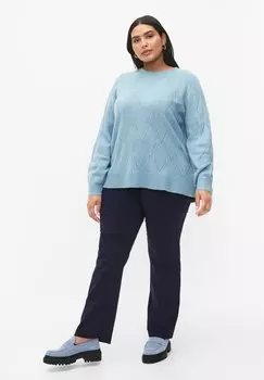 Свитер Zizzi, светло-зеленый меланж