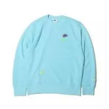 Свитера essential plus club french terry crewnck Nike, синий
