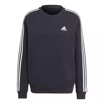 Свитера Essentials флисовая толстовка с 3 полосками Adidas, черный