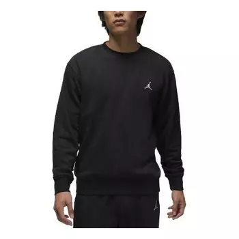 Свитера Essentials Loopback флисовая толстовка с круглым вырезом Air Jordan, черный