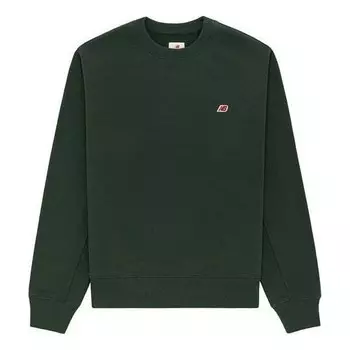 Свитера, сделанные в США, толстовка с круглым вырезом New Balance, зеленый