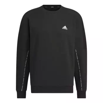 Свитера слово флис экипаж Adidas, черный