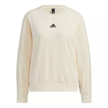 Свитера велюровый свитшот Adidas, белый