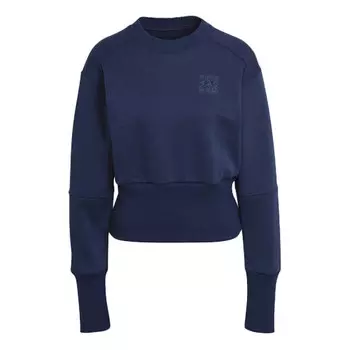 Свитера x karlie kloss crossover sweat crew однотонный спортивный свитер без капюшона с капюшоном Adidas, синий