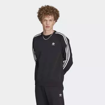 Свитшот Adicolor Classics с 3 полосками Adidas, цвет Black