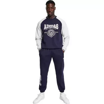 Свитшот Adidas Originals `Preppy Varsity' Large Logo, темно-синий/серый