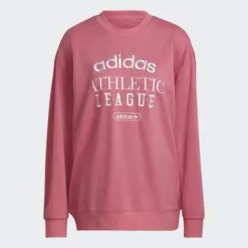 Свитшот adidas Retro Luxury Crew, розовый/серебристый