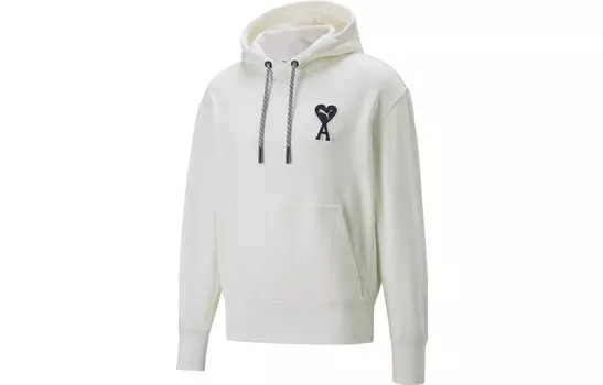 Свитшот Amiparis X Ami Co-Branded Series унисекс, цвет белый Puma, кремовый
