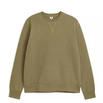 Свитшот ARKET French Terry, хаки