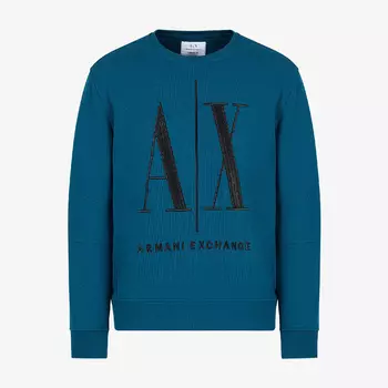 Свитшот Armani Exchange Icon Logo Crew Neck, синий