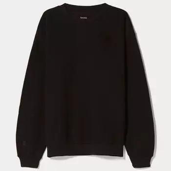 Свитшот Bershka Oversize Round Neck, черный