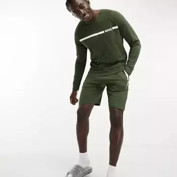 Свитшот Boss Bodywear Tape, хаки