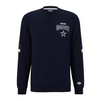 Свитшот Boss x NFL Cotton-Terry, темно-синий