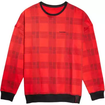 Свитшот Calvin Klein Modern Holiday Lounge Plaid, красный