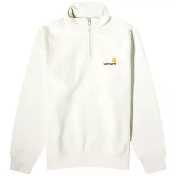 Свитшот Carhartt Wip Half Zip American Script, белый