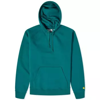 Свитшот Carhartt Wip Hooded Chase, цвет Chervil & Gold