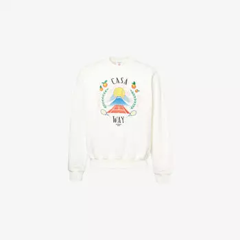 Свитшот Casablanca из хлопкового джерси, белый