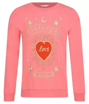 Свитшот детский Guess с золотой вышивкой, розовый