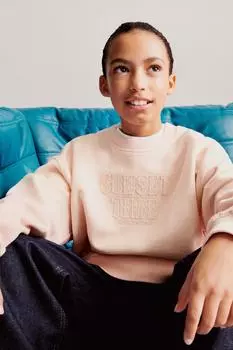 Свитшот dip-dye ZARA, розовый