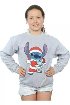 Свитшот Disney Lilo And Stitch Stitch Christmas, серый