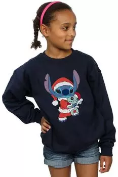 Свитшот Disney Lilo And Stitch Stitch Christmas, темно-синий