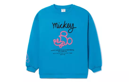 Свитшот Disney женский ярко-голубой Lining