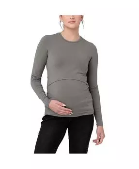 Свитшот для кормления из органического хлопка Ripe Maternity, зеленый
