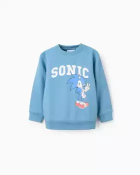 Свитшот для мальчика 100% хлопок Sonic мотив Zippy, синий