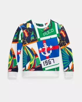 Свитшот для мальчика с красочным абстрактным принтом Polo Ralph Lauren, многоцветный