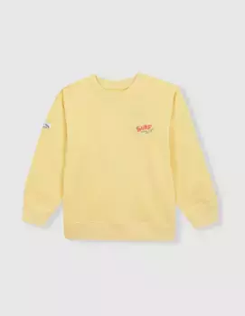 Свитшот для мальчика с круглым вырезом и узором на спине Gocco, жёлтый