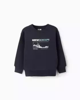 Свитшот для мальчика с рисунком спереди Zippy, тёмно-синий