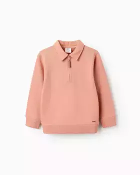 Свитшот для мальчиков из 100% хлопка на молнии Zippy, цвет Rosa